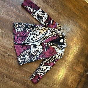 Chico's Multicolor Patterned Blazer Size 1